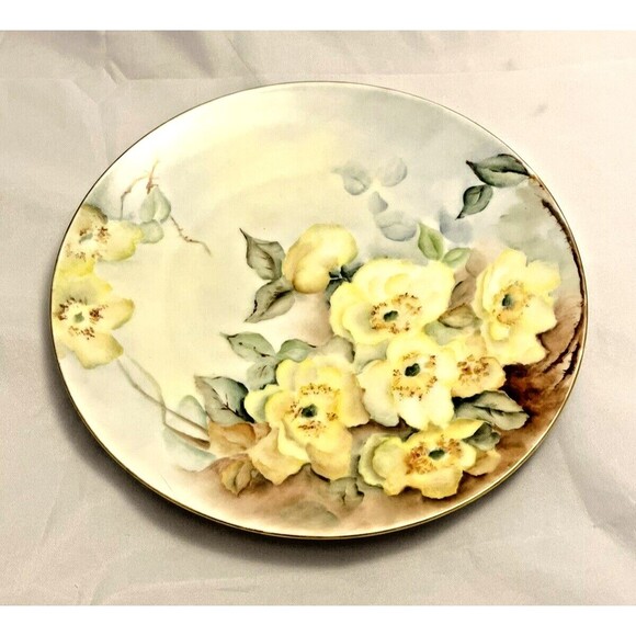 Antique 1860's Plate, Fischer & Mieg Pirkenhammer Bohemia, Hand-Painted, EUC - Picture 1 of 7